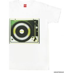 Koszulka GRAMOFON DUAL LEMON tshirt. Białe koszulki męskie Pakamera, m, z nadrukiem. Za 77,00 zł.