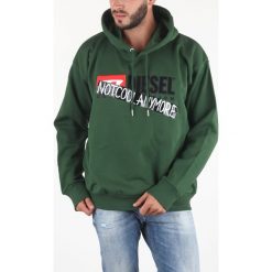 Diesel Hc-S-Division Bluza Zielony. Zielone bluzy męskie Diesel, s, z nadrukiem, z bawełny, bez kołnierzyka, bez rękawów, bez kaptura. Za 826,95 zł.