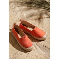 Pomarańczowe Espadryle Dancingly. Pomarańczowe espadryle damskie Inny, bez wzorów, bez obcasa. Za 74,99 zł.