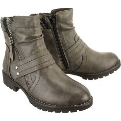 JANA 26420-21 206 TEX graphite, botki damskie. Szare botki damskie Jana, bez obcasa, na zamek. Za 229,90 zł.
