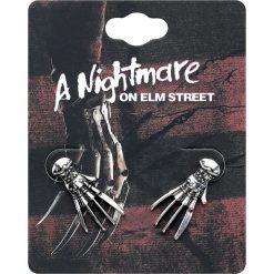 Nightmare on Elmstreet Freddys Klauen Kolczyki - Earpin srebrny. Szare kolczyki damskie Nightmare on Elmstreet, srebrne. Za 42,90 zł.