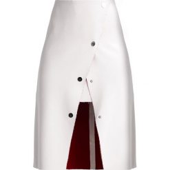 Spódniczki trapezowe: Topshop Petite POPPER MIDI Spódnica trapezowa ivory
