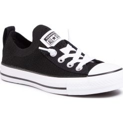 Trampki CONVERSE - Ctas Shoreline Knit Slip 565489C Black/White/Black. Czarne półbuty damskie Converse, bez wzorów, z gumy, bez zapięcia. W wyprzedaży za 179,00 zł.