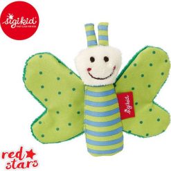 SIGIKID Miękka mini – przytulanka Zielony motylek z szeleszczącymi skrzydełkami Red Stars. Czerwone przytulanki i maskotki SIGIKID. Za 20,98 zł.