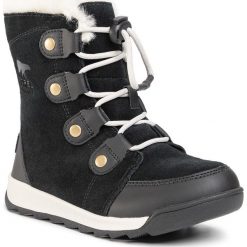 Śniegowce SOREL - Youth Whitney II NY3904 Black 010. Czarne śniegowce dziewczęce Sorel, bez zapięcia. Za 429,00 zł.