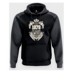 Bluza męska dwukolorowa Premium Urodziny + Twój miesiąc, rok, wiek. Bluzy męskie MegaKoszulki, m, bez wzorów, z bawełny, z kapturem, bez rękawów. Za 139,90 zł.