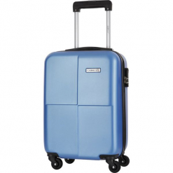Walizka w kolorze jasnoniebieskim - 34 l. Niebieskie walizki Platinium, z materiału. W wyprzedaży za 159,95 zł.