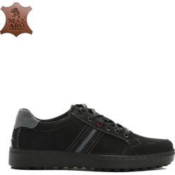 Czarne Skórzane Półbuty Come At Me. Czarne derby męskie Born2be, ze skóry, na sznurówki. Za 129,99 zł.