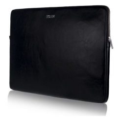 Skórzany pokrowiec na laptopa 13 cali Solier SA23 Czarny. Czarne plecaki damskie Tagless, bez wzorów, ze skóry, eleganckie. Za 128,73 zł.