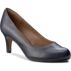 Półbuty CLARKS - Arista Abe 261291174 Navy Leather. Niebieskie creepersy damskie Clarks, ze skóry ekologicznej, eleganckie, na obcasie. W wyprzedaży za 219,00 zł.