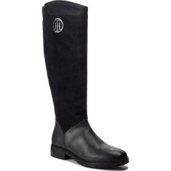 Oficerki TOMMY HILFIGER - Basic Th Riding Boot FW0FW03450 Midnight 403. Niebieskie buty zimowe damskie marki Marc O'Polo, z polaru. Za 899,00 zł.