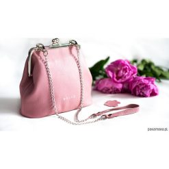 Skórzana Torebka z Biglem Ciemny Róż. Różowe torebki klasyczne damskie Pakamera, bez wzorów, ze skóry, eleganckie, bez dodatków. Za 520,00 zł.