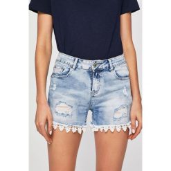 Answear - Szorty. Niebieskie szorty damskie ANSWEAR, s, bez wzorów, z elastanu, casualowe. Za 99,90 zł.