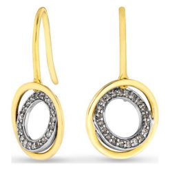 RABAT Kolczyki - , Diament 0,16ct. Białe kolczyki damskie marki W.KRUK, z diamentem, złote. W wyprzedaży za 899,00 zł.