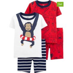 Piżamy (2 szt.) w kolorze czerwono-niebiesko-białym. Piżamy niemowlęce Carter's. W wyprzedaży za 62,95 zł.