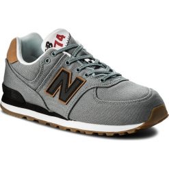 Sneakersy NEW BALANCE - GC574T2 Szary. Szare trampki chłopięce New Balance, bez wzorów, ze skóry ekologicznej, na sznurówki. W wyprzedaży za 199,00 zł.