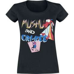 Mulan Mushu And Cri-Kee Koszulka damska czarny. Czarne koszulki damskie marki Mulan, s, z nadrukiem, z okrągłym kołnierzem, bez rękawów. Za 36,90 zł.