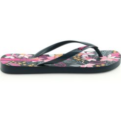 Klapki damskie pachnące Ipanema 82661 granatowe. Szare klapki damskie Ipanema, w kwiaty, z gumy, na wysokim obcasie. W wyprzedaży za 69,00 zł.
