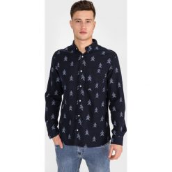 Jack & Jones Drew Koszula Niebieski. Niebieskie koszule męskie Jack & Jones, l, bez wzorów, z bawełny, bez kołnierzyka, z długim rękawem. Za 175,95 zł.