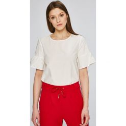 Only - Top. Białe topy damskie marki ONLY, z bawełny, z okrągłym kołnierzem. W wyprzedaży za 49,90 zł.