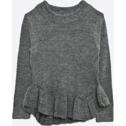 Name it - Sweter dziecięcy Frilly 116-164 cm. Szare swetry dziewczęce marki Name it, z dzianiny, z okrągłym kołnierzem. W wyprzedaży za 59,90 zł.