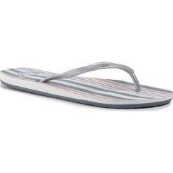 Japonki ROXY - ARJL100664 Bwt. Szare klapki damskie Roxy, bez wzorów, z tworzywa sztucznego, bez obcasa. W wyprzedaży za 79,00 zł.