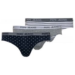 Pepe Jeans Trójpak Damskie Majtki Lily Xs Wielobarwny. Szare majtki damskie Pepe Jeans, xs, z jeansu. Za 129,00 zł.