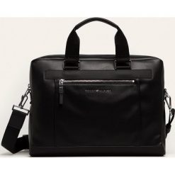 Tommy Hilfiger - Torba. Czarne torby męskie skórzane TOMMY HILFIGER, w paski, ze skóry ekologicznej, casualowe. W wyprzedaży za 549,90 zł.