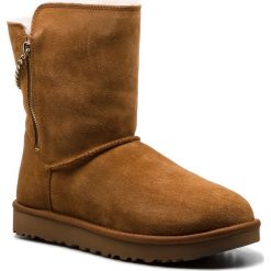 Buty UGG - W Classic Sparkle Zip 1094983 W/Che. Brązowe buty zimowe damskie marki Ugg, ze skóry. Za 919,00 zł.