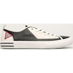Guess Jeans - Buty. Białe sneakersy męskie Guess Jeans, na sznurówki. W wyprzedaży za 299,90 zł.