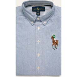 Polo Ralph Lauren - Koszula dziecięca 134-176 cm. Niebieskie koszule chłopięce z bawełny, casualowe, polo, długie. W wyprzedaży za 239,90 zł.