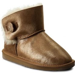 Buty EMU AUSTRALIA - Denman Mini W11255 Rose Gold. Żółte kozaki damskie EMU Australia, ze skóry, klasyczne, bez obcasa, bez zapięcia. W wyprzedaży za 279,00 zł.