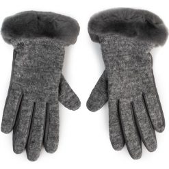 Rękawiczki Damskie UGG - W Fabric Lthr Shorty Glove 18813 Charcoal. Szare rękawiczki damskie Ugg, bez wzorów, z wiskozy. Za 299,00 zł.