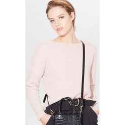 Szenilowy sweter oversize - Różowy. Różowe swetry damskie Mohito, s, bez wzorów, bez rękawów, bez kaptura. Za 89,99 zł.