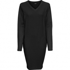 Sukienka dresowa bonprix czarny. Czarne sukienki dresowe damskie marki bonprix. Za 109,99 zł.
