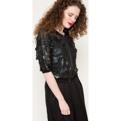 Silvian Heach - Kurtka bomber. Czarne kurtki damskie Silvian Heach, s, bez wzorów, z poliesteru, klasyczne, krótkie. W wyprzedaży za 399,90 zł.