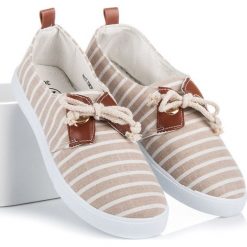 Trampki damskie slip on: Tenisówki w prążki JEANETTA