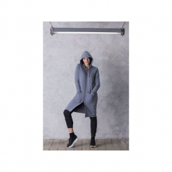 Bluza INTRO PLUS. Szare bluzy męskie Nimt, s, bez wzorów, z bawełny, klasyczne, z kapturem, z długim rękawem, długie, z kapturem. Za 140,00 zł.