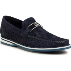Mokasyny BALDININI - 097135XROVE101010XXX Blu. Niebieskie mokasyny męskie Baldinini, na co dzień, z aplikacjami, ze skóry, eleganckie, bez zapięcia. Za 1849,00 zł.