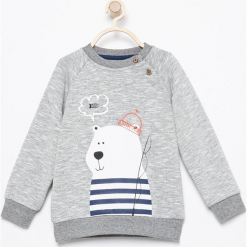 Bluza z nadrukiem - Jasny szar. Szare bluzy niemowlęce marki Reserved, z nadrukiem. Za 49,99 zł.