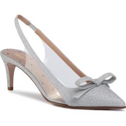 Sandały RED VALENTINO - TQ2S0C04 Argento/Transparente D00. Szare klapki damskie Red Valentino, z aplikacjami, ze skóry, bez obcasa, na obcasie. Za 1399,00 zł.