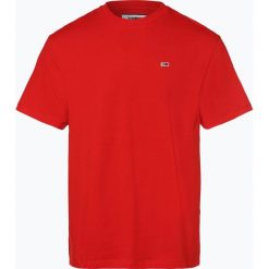 Tommy Jeans - T-shirt męski, czerwony. Czerwone t-shirty męskie Tommy Jeans, s, bez wzorów, z bawełny, bez kołnierzyka. Za 159,95 zł.