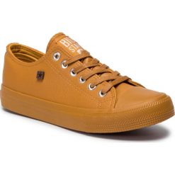 Trampki BIG STAR - EE274392 Yellow. Żółte półbuty damskie BIG STAR, bez wzorów, z gumy, bez zapięcia. Za 109,00 zł.