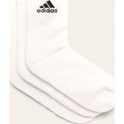 Adidas Performance - Skarpetki (3-pack). Białe skarpetki damskie adidas Performance, z nadrukiem, z elastanu. W wyprzedaży za 44,90 zł.