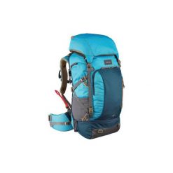 Plecak trekkingowy TRAVEL 500 50 l zamykany na kłódkę damski. Niebieskie plecaki damskie FORCLAZ, bez wzorów, z poliesteru. Za 349,99 zł.