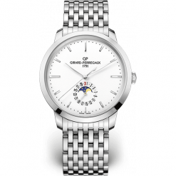 ZEGAREK GIRARD PERREGAUX 1966 AUTOMATIC DATE AND MOON PHASES 49545-. Białe zegarki męskie marki GIRARD-PERREGAUX, srebrne. Za 42990,00 zł.