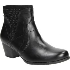 BOTKI JANA 8-25368-27. Czarne botki damskie Jana, bez obcasa, bez zapięcia. Za 119,99 zł.
