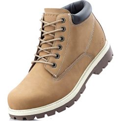 Kozaki sznurowane Sneakers bonprix wielbłądzia wełna. Brązowe półbuty męskie bonprix, bez wzorów, z wełny, na sznurówki. Za 149,99 zł.