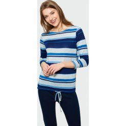 Luźny sweter z troczkiem. Szare swetry damskie Greenpoint, bez wzorów, z elastanu, bez rękawów, bez kaptura. Za 34,99 zł.
