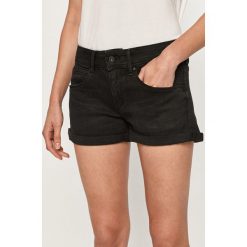 Pepe Jeans - Szorty jeansowe Siouxie. Czarne szorty damskie Pepe Jeans, s, bez wzorów, z elastanu, casualowe. Za 219,90 zł.